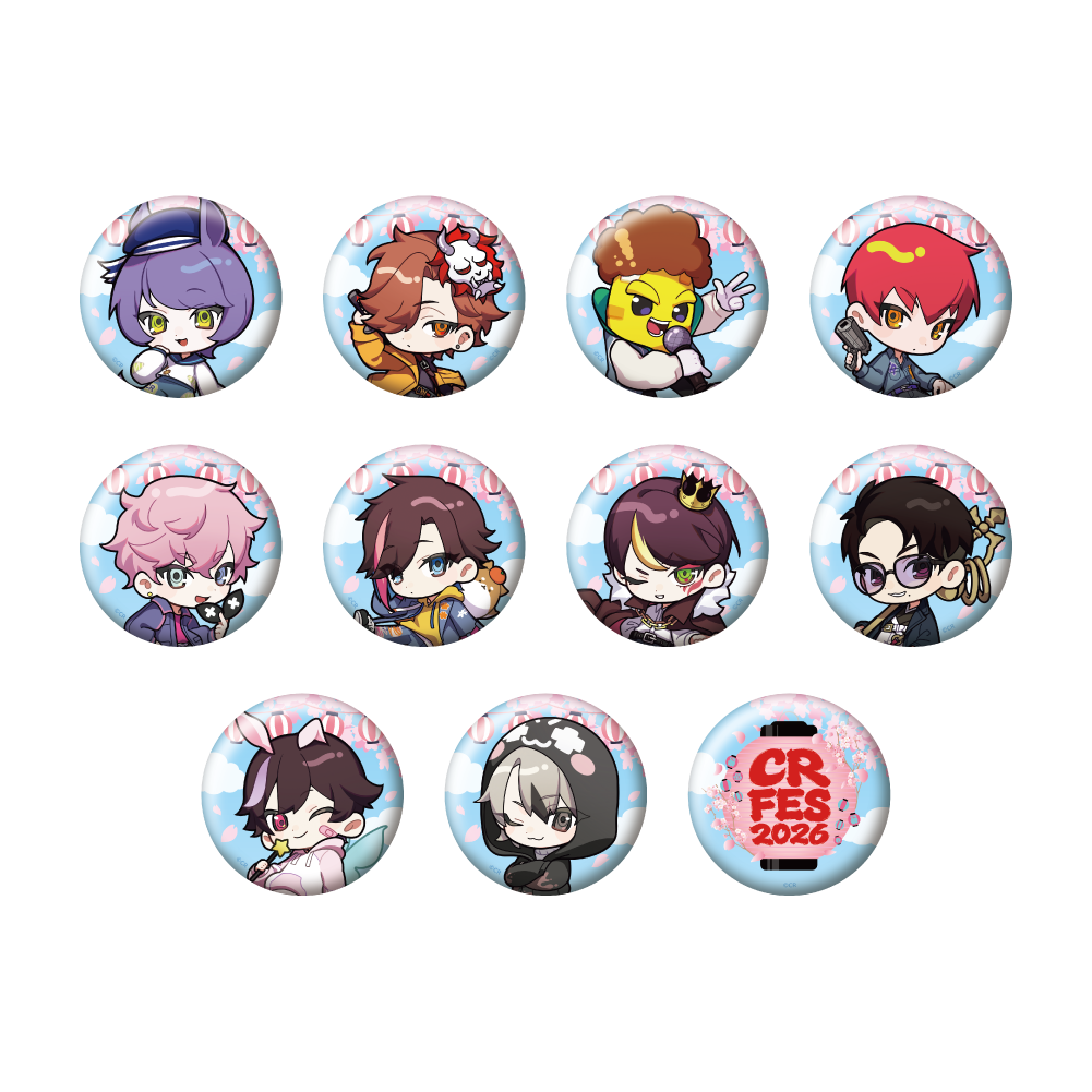 Crazy Raccoon CRフェス 缶バッジコンプリートセット 2026 CRランダム缶バッジ B 〜あたりつき〜 – CRAZY RACCOON ONLINE STORE