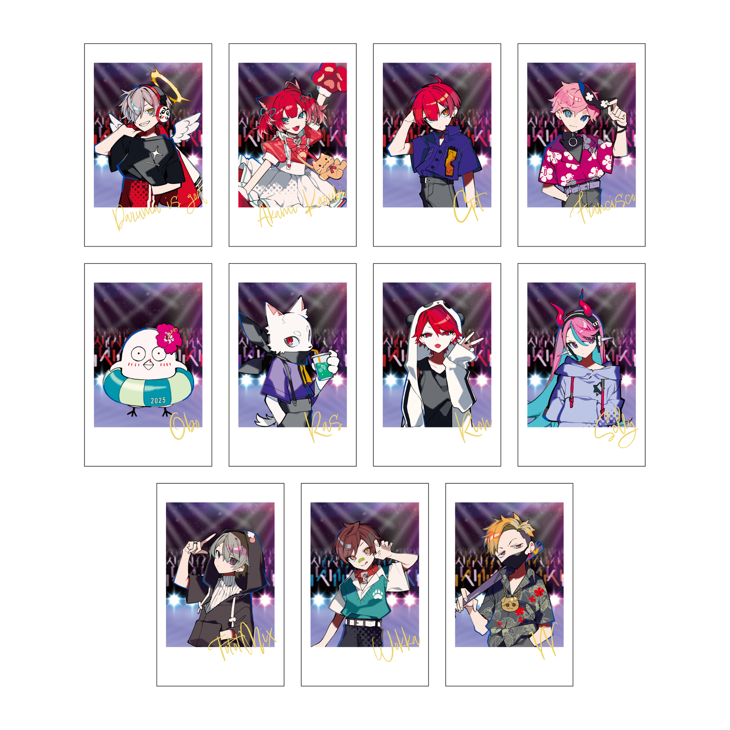 CRAZY RACCOON まとめ売り おまけチェキ&ランダムカード ランダムチェキ風カード【Team Daruma is god+Cpt/YY】 – CRAZY